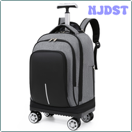 กระเป๋าเป้สะพายหลังกระเป๋าเดินทางแบบลากเดินทางของ NJDST กระเป๋ากระเป๋าเดินทางล้อลากไนลอนเป้สะพายหลังม้วนได้โรงเรียนกระเป๋าถือกระเป๋ารถเข็นโรงเรียน GEATR
