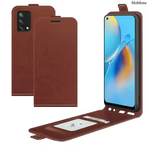 For Oppo A74 (4G) F29 PRO Flip Vertical Retro Leather Case Book Card Holder Full Cover For OPPO F19 