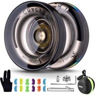 MAGICYOYO K2 Crystal Black Yoyo Professional, Responsive Yoyo for Kids