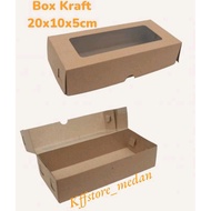 Box/kraft/box Brownies 20x10x5cm (Per pcs)