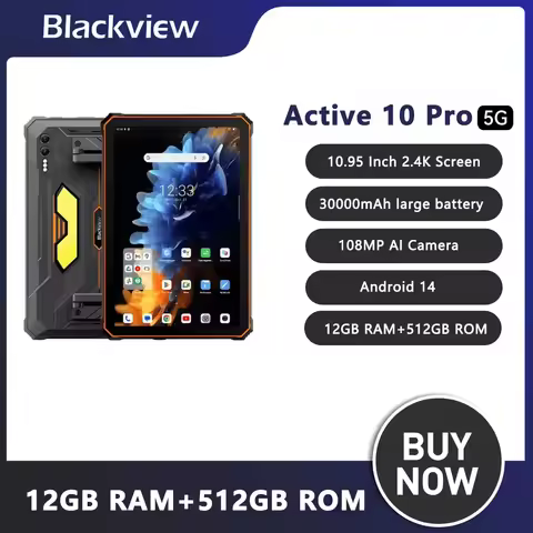 Blackview Active 10 Pro 5G Rugged Tablet 11 Inch FHD+ MTK 7300 30000mAh Large Battery 12GB 256G/512G