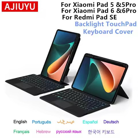 Magic Keyboard Case For Xiaomi Pad 5 6 11" Tablet Mi Pad 5 6 Pro for Redmi Pad SE 11 Inch Red Mi Pad