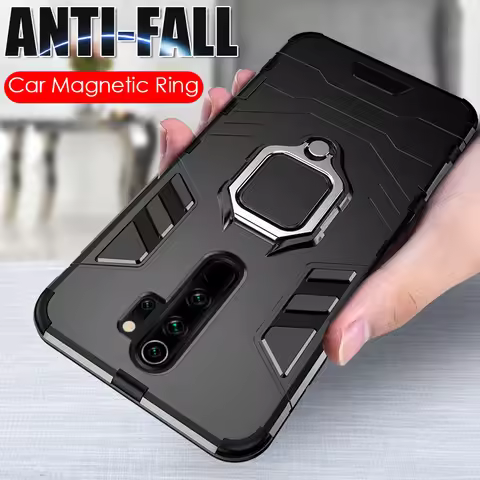 Luxury Metal Magnetic Ring Armor Case For Xiaomi Redmi Note 9S 8 7 9 Pro Max 8T 8A 8 7A K30 Pro K20 
