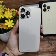 iphone 13 pro max 512 gb gold mulus 99% Fullset original garansi ibox