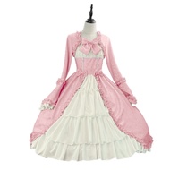 PFPZI Cổ Vuông Đầm Lolita Hóa trang Gothic Váy Nơ Hoài cổ Tiệc tùng Đầm nữ Thời Trung Cổ Tiệc tùng