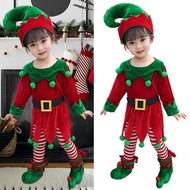 Wellb Children Christmas Dwarf Accessories for Boy Girl Kids Christmas Elf Costume Includes Elf Suit