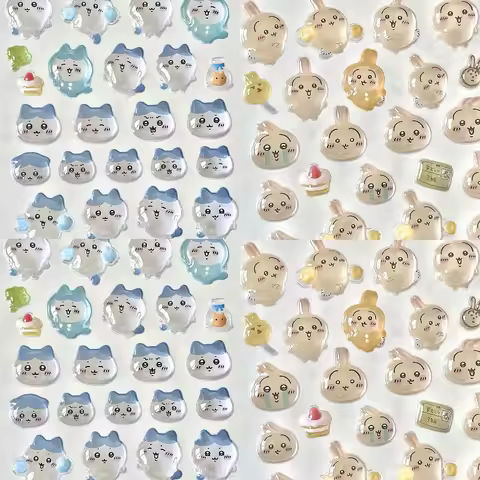 Cartoon 3D Relief Stickers Cartoon Crystal Stickers DIY Laptop Phone Case Decorative Sticker Drop Se