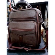 TKC-26 Kickers genuine leather men's sling bag - Brown Kickers BAG - Kickers Leather Bag