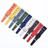 Newest Fluoro Rubber Tropical Strap 20mm 22mm Watch Band With Quick Release Spring Bars 5TWR