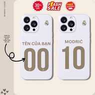 Football iphone case with name printed on request Real Madrid, Modric 6/6splus/7/7plus/8/8plus/x/xs/