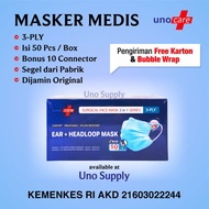 Unocare 3-ply Medical Surgical Mask biru UnoCare Mask/ UnoCare Medical Mask/ Uno Care Mask/ Medical 
