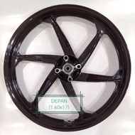RS150 SPORT RIM RS150 (WITH BEARING & BUSH) 6 BATANG RS150 RS 150 SPORT RIM - BLACK