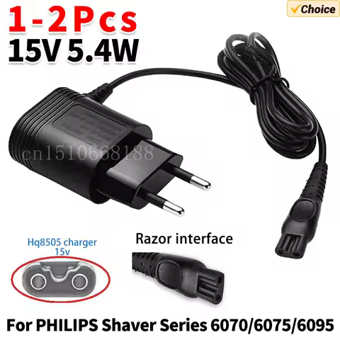 1-3PCS 15V 5.4W EU Plug AC Power Adapter Electric Charger Supplies for Philips Shaver HQ8505 HQ6070/