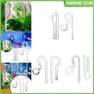 [Wishshopeelxj] Aquarium Glass Lily Pipe Tank Filter Inflow/outflow Skimmer Surface Clear Glass Lily Pipe Inflow Skimmer