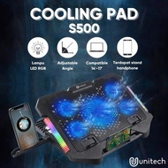 Termurah Coolingpad Gaming Unitech 5 kipas RGB Plus Docking Handphone