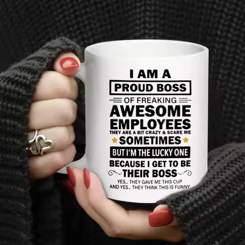 1pc, I'm A Proud Boss Of Awesome Employees Boss Gift From Employee Work Team Coworker Coffee Mug,Per