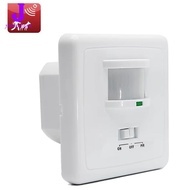 tobbehere-Wall Mounted 220V PIR Infrared Motion Sensor LED Light Switch MAX 600w Load+ 9m Detection 