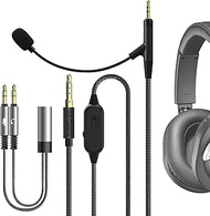 Geekria Boom Mic Headphones Cable Compatible with ATH M70X M60X M50X Headsets, 2.5mm Jack Nylon Brai