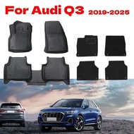 TPE Floor Mat For Audi Q3 2019-2025 Auto Interior Duty Waterproof Non-slip Carpets Protector Foot To