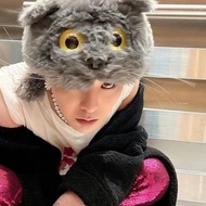 ⭐KR Proxy Pre - Order ⭐ GD Quan Zhilong concert same zoa gray cute cat plush hat