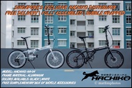 Hachiko Shimano HA-04 20-inch Foldable Aluminium Bicycle | Exclusive SG Hachiko Distributor | Free Bicycle Accessories (Deliver by 3 days)