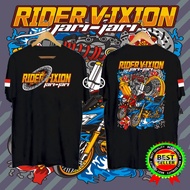 Kaos Pria Yamaha Rider Vixion Jari-Jari - Hitam cotton t shirt