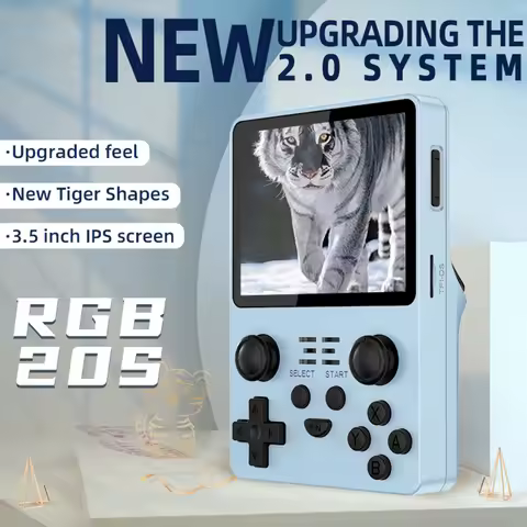 New POWKIDDY RGB20S Retro Video Game Console 3.5 inch Open Source Dual Joystick Mini Handheld Game P