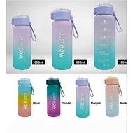 (600ml/800ml/1000ml) Frosted Gradient Sports Water Bottle botol air minum drinking water bottle boy 
