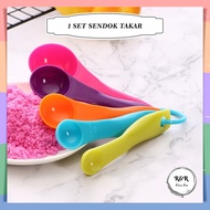 5 Pcs in 1 Measuring Spoon Set Multipurpose Colored Plastic Measuring Spoon Kitchen Spices Measuring