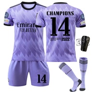 Reals Ma drids CFS Soccer Jersey for Adult Childrens 2223 Away Purple No. 9 Benzemas No. 20 Vinicius