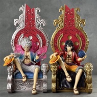 One Piece GK Warhead wh Five Emperor Sitting Posture Luffy Throne Luffy Anime Figure Ornaments QULO