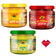 El Sabor Mexican Dips – Cheese 300g / Salsa 315g / Guacamole 300g – Party Snack Dip for Nachos, Chip