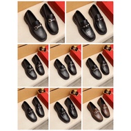 Shoes S1F1H lychee pattern leather loafer men shoes kasut lelaki