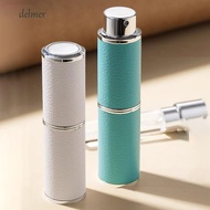 DELMER Perfume Bottle Atomizer, Refillable Leather Rotating Spray Pump Bottle, Pocket Size Luxury 8m