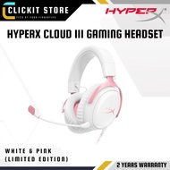 HYPERX CLOUD III Gaming Headset (White/Pink) - 9W1Q4AA