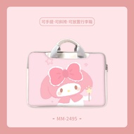 In stock Laptop Bag Female 12/13.3inch 14/14.6inch Cute Diagonal Bag 15.6inch Notebook Cartoon Protective Case Bag