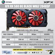 Used XFX RX 580 RX580 2048 sp 2304 AMD 8G 8GB D5 Graphic Graphics Card grafik cards GPU