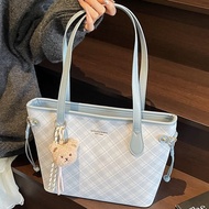 Shoulder Bag Large Capacity Tote Bag Plaid Commuter Shoulder Bag