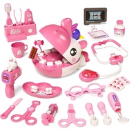 34 PCS Dentist Play Set Toys for Girls, Doctor Kit for Kids Toddlers Ages 2-4 3-5, Pretend Play Toy 