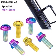 RISK Bicycle Water Bottle Cage Fixing Bolts Titanium M5x12