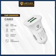 LENYES CA863 2.4a 2 USB Car Charger HP Adapter Car Charger original Mobile Phone Charger