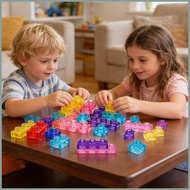 For Silicone Blocks 40 Pieces Educational Bricks Game Building Blocks for Kids for Kids Boys Girls P