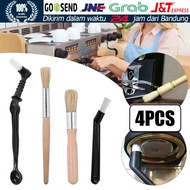 4pcs/set Sikat Sendok Mesin Kopi Espresso Pembersih Cleaning Brush Nylon 2 in 1
