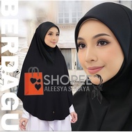 [Berdagu] Khimar Labuh / Tudung Sarung  Hitam Labuh Berdagu Moscrepe Awning Scuba/ Tudung Umrah 2XL/