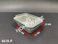 4618-P Aluminium Foil Tray with Clear Lid (10 sets ±) / Bulat / Round / Foil Tray 4618 - P