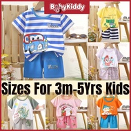 (3m-5years) Unisex Cotton Short Sleeve Cute Baby Boy Girl Baju Outdoor Toddler Comel Murah
