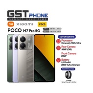 Xiaomi Poco M7 Pro 5G (8GB+8GB Ram+256GB Rom) (12GB+12GB Ram+256GB Rom) (Original Malaysia Set) With