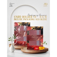 Card Holder 2 Slot C1-U Custom Logo Nama Inclued Aestehtic Slevee untuk Souvenir Wedding Seminar Cor