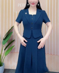 Đầm trung niên Váy trung niên SM78 chất lụa mango cao cấp full size 40-80 Kg