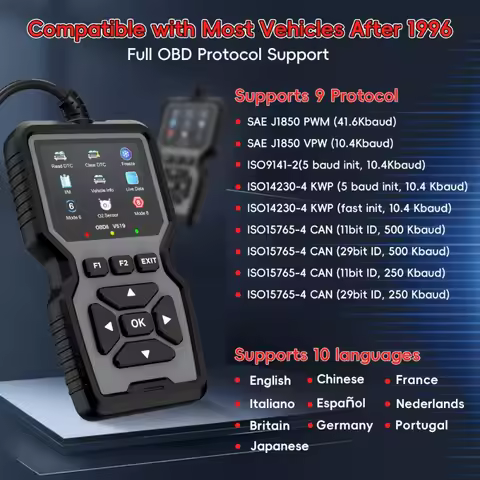 Car OBD2 Scanner Diagnostic Tool V519 Multi-language OBDII Car Voltage Tester Engine Fault Code Scan